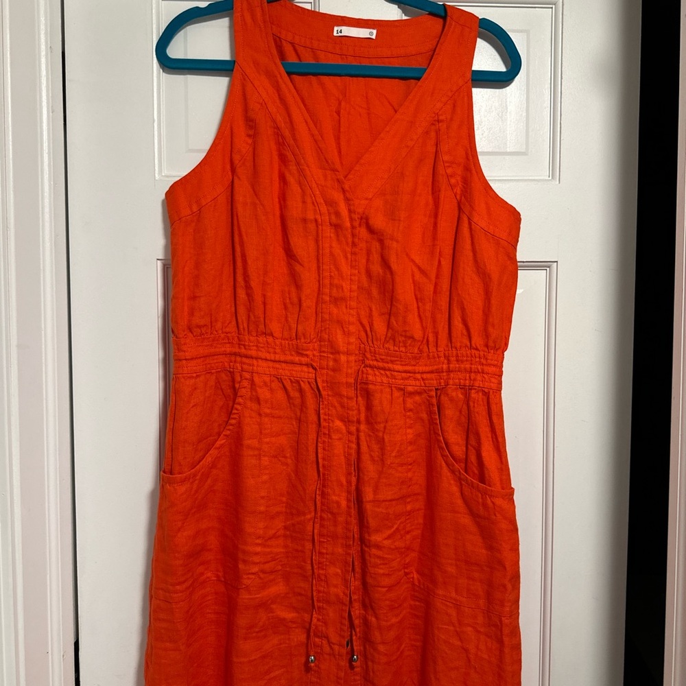 Target Vibrant Orange Midi Dress